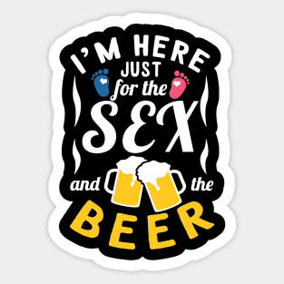 Baby Shower Announcement Just Here For The Sex And The Beer Sticker